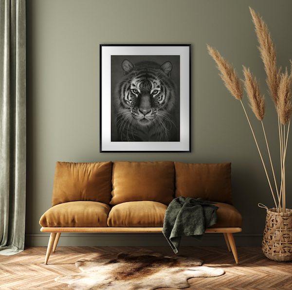 Limited edition print of a tiger